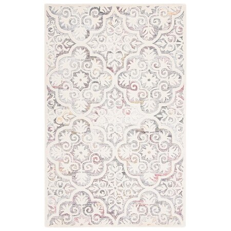 Safavieh 3 x 5 ft. Metro Contemporary Rectangle Area Rug Red & Ivory MET859Q-3